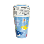 Blue paper cups with cartoon sea animals for kids birthday from Parte Haus party supply store in Bethesda Maryland