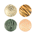 Assorted Color Safari Animal Print Dinner Plates