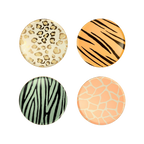 Assorted Color Safari Animal Print Appetizer Plates