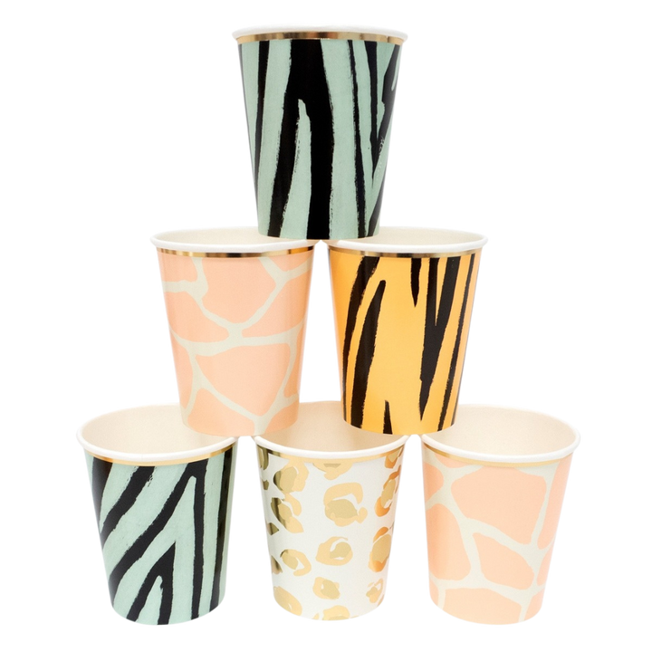Safari Animal Print Cups