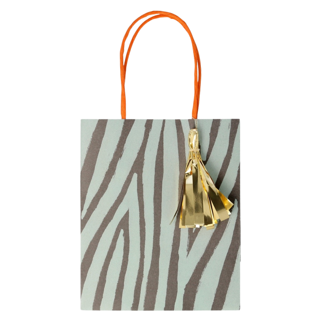 Yellow and Green Safari Animal Print Party Bags