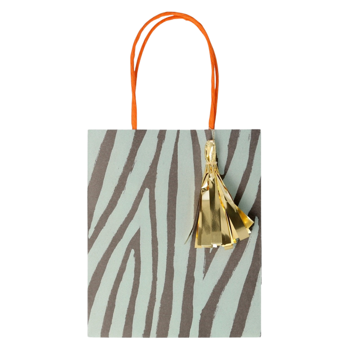 Yellow and Green Safari Animal Print Party Bags