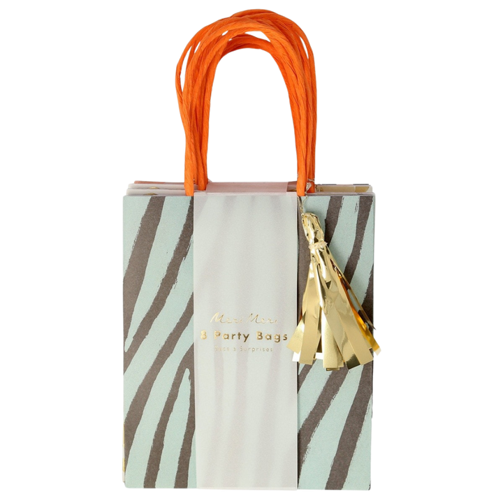 Yellow and Green Safari Animal Print Party Bags