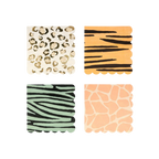 Animal print multicolor cocktail napkins jungle safari theme from Parte Haus party supply store in Bethesda MD