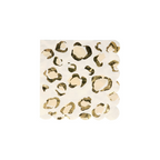 Gold leopard print napkin with scalloped edge wild safari theme from Parte Haus party supply store in Bethesda MD