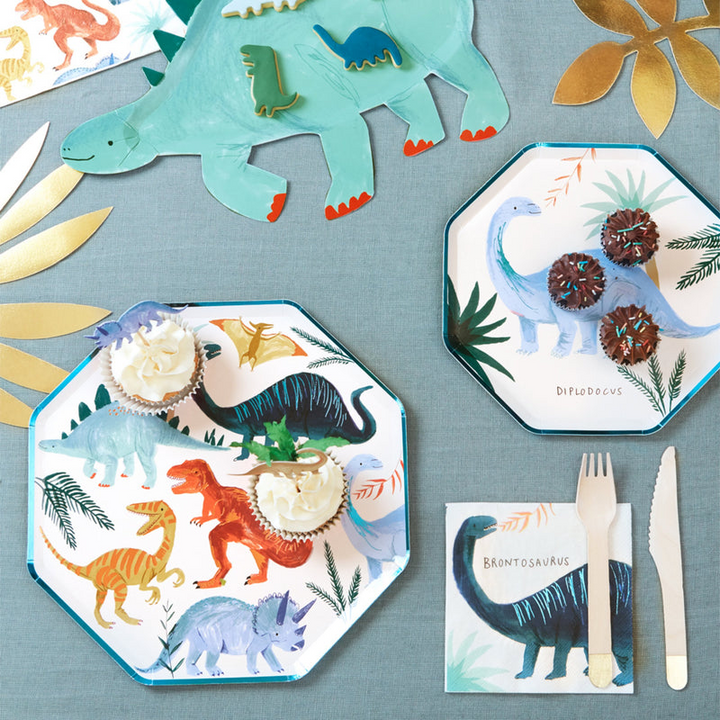 Multicolor Dinosaur Cocktail Napkins