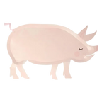 Pink Pig Shaped Large Dinner Plates