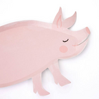 Pink Pig Shaped Large Dinner Plates