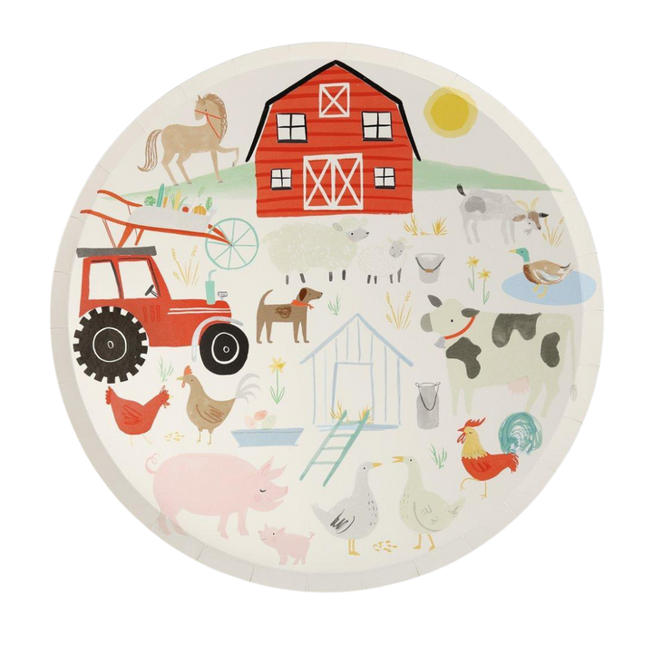 Farm  Animal Plates -  Large
