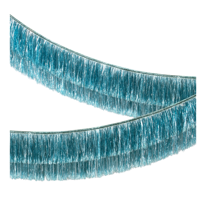 Blue Tinsel Fringe Garland