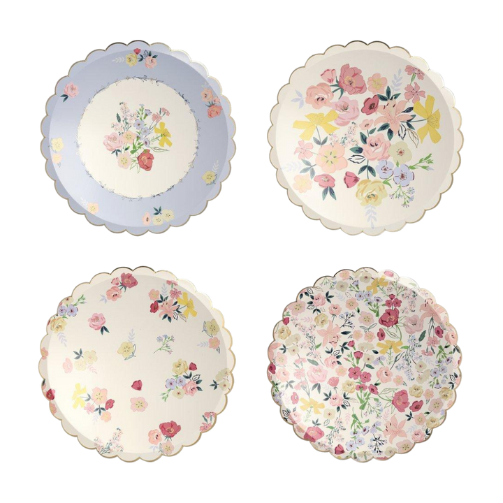 English Garden Floral Dinner Plates
