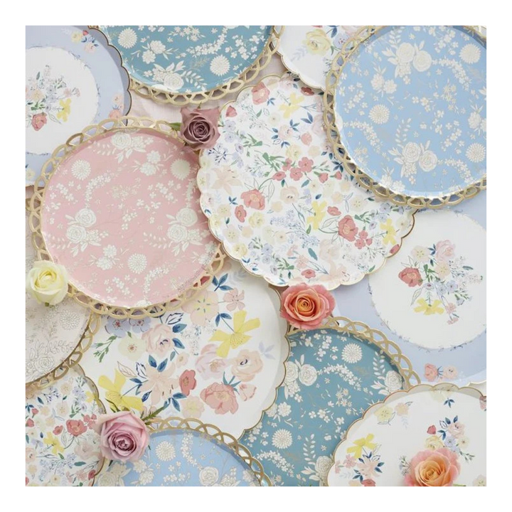 English Garden Floral Dinner Plates