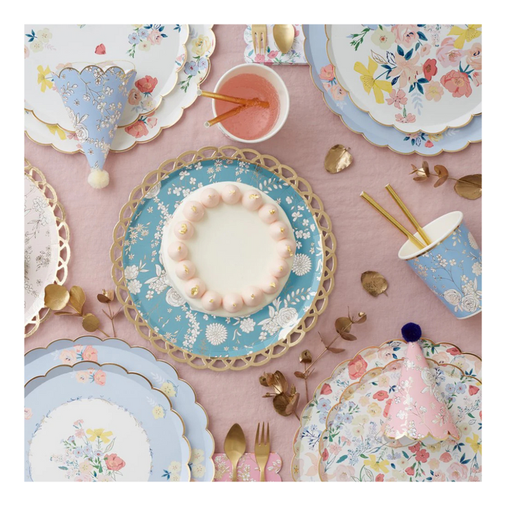 English Garden Floral Dinner Plates