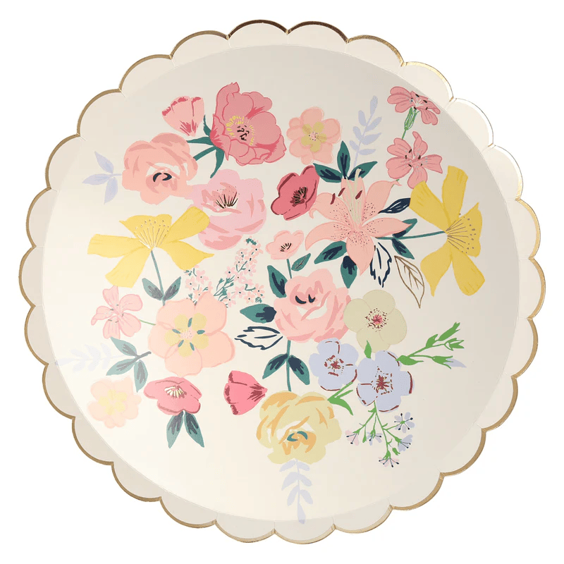 Floral English Garden Dinner Plates