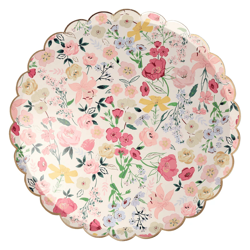 Floral English Garden Dinner Plates