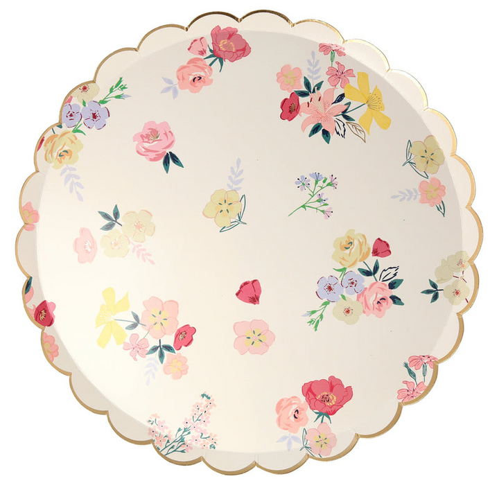 Floral English Garden Dinner Plates