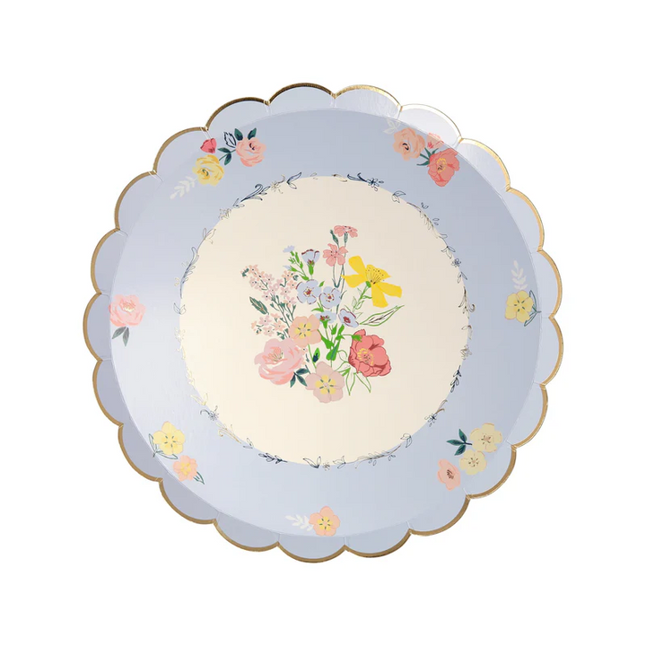 Floral English Garden Appetizer Plates