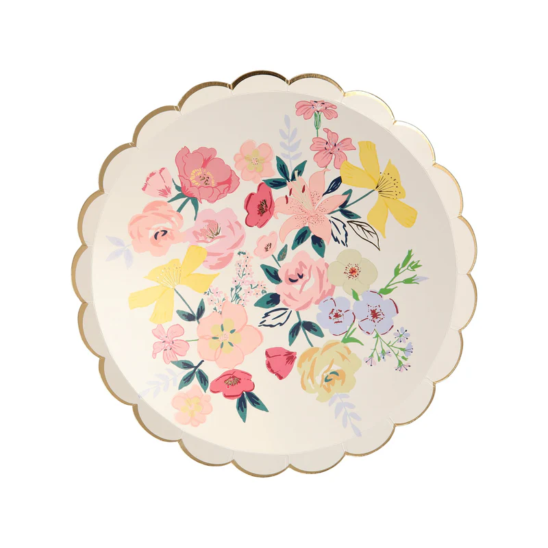 Floral English Garden Appetizer Plates