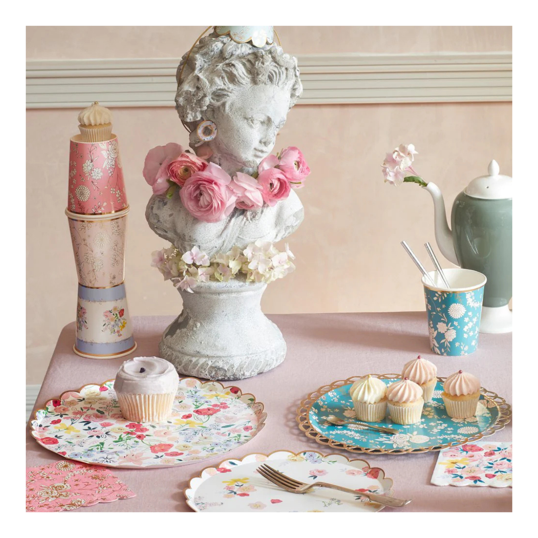 English Garden Floral Plates