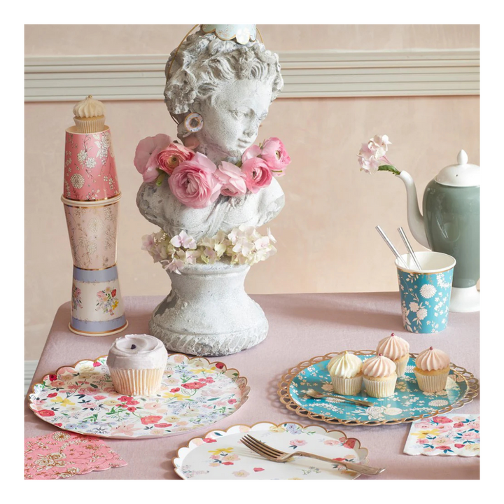 English Garden Floral Plates