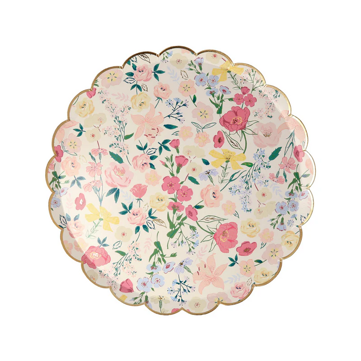 Floral English Garden Appetizer Plates