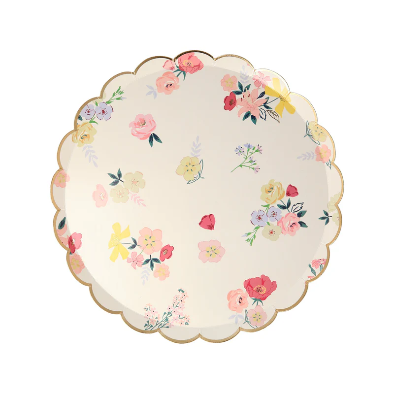 Floral English Garden Appetizer Plates