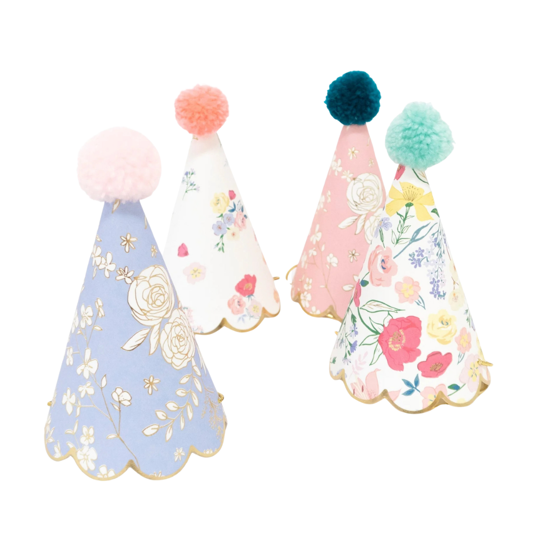 English Garden Birthday Party Hats