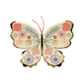 Pastel floral butterfly paper plate for garden birthday from Parte Haus party supply store in Bethesda MD