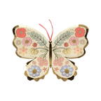 Pastel floral butterfly paper plate for garden birthday from Parte Haus party supply store in Bethesda MD