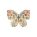Pink and gold butterfly floral plate with scallop edges birthday from Parte Haus party supply store in Bethesda Maryland