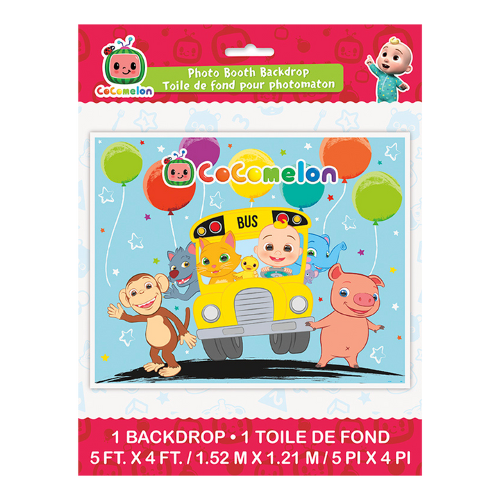 Blue Cocomelon Photo Booth Backdrop