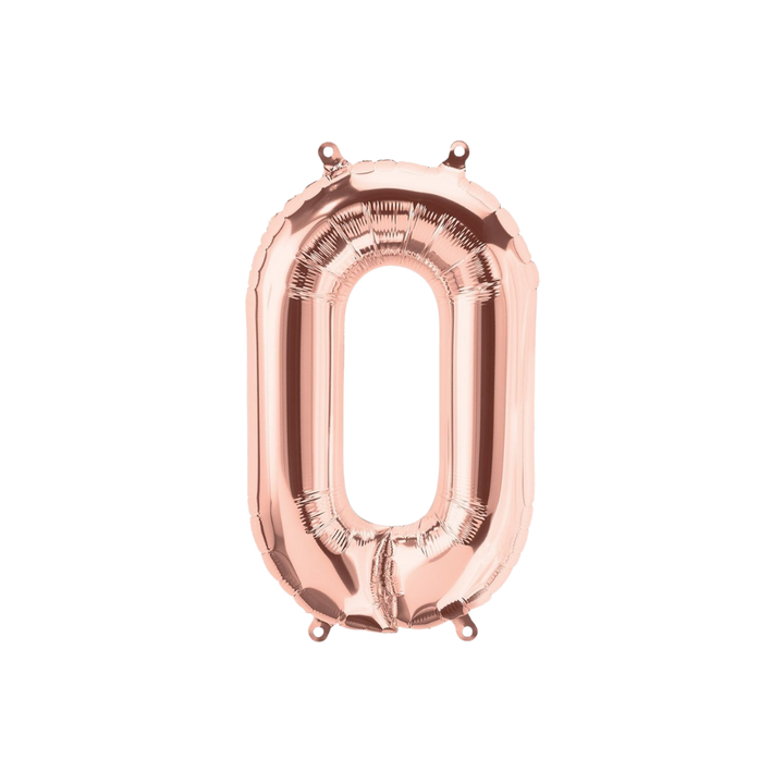 Rose Gold Number 0 - 9 Foil Balloon, 34in