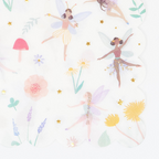 pastel fairy themed paper napkin with whimsical flower and star design from Parte Haus party supply store in Bethesda MD