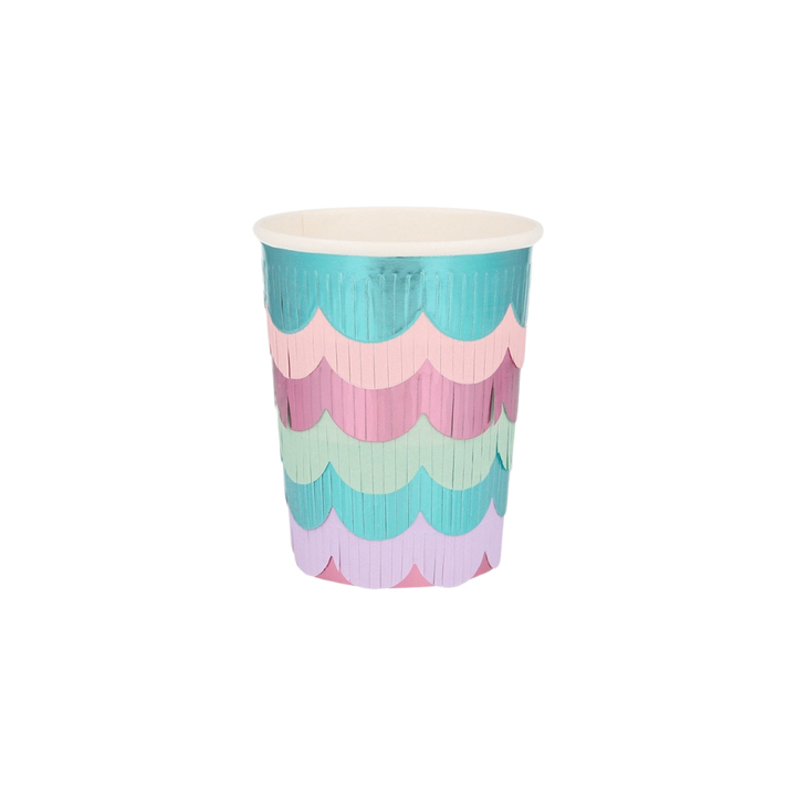 Mermaid Scalloped Fringe Cups