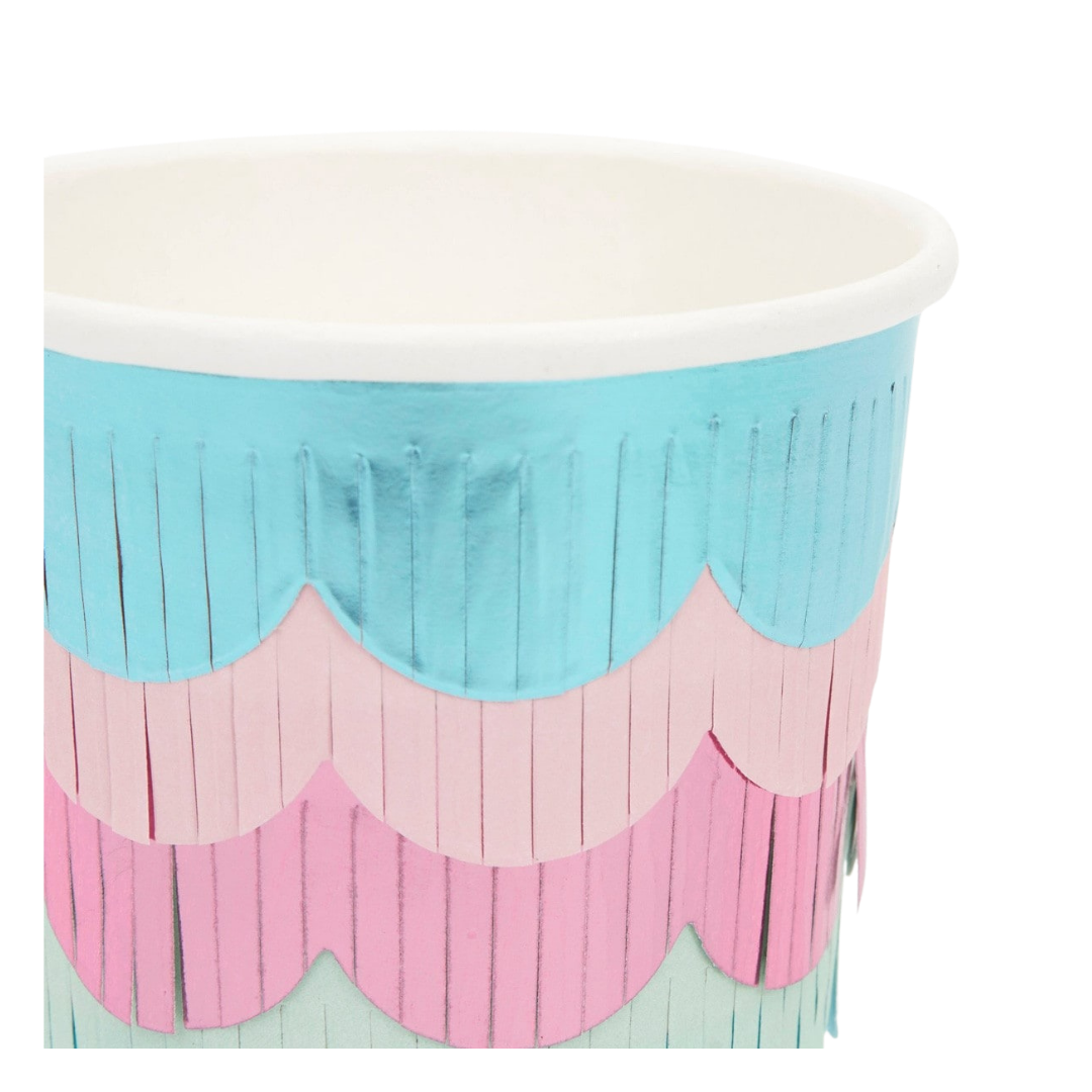 Mermaid Scalloped Fringe Cups
