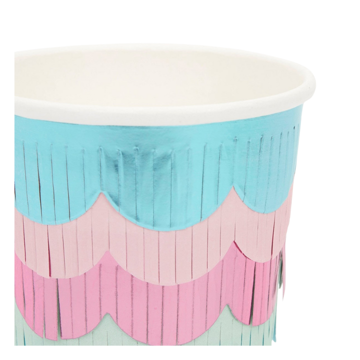Mermaid Scalloped Fringe Cups