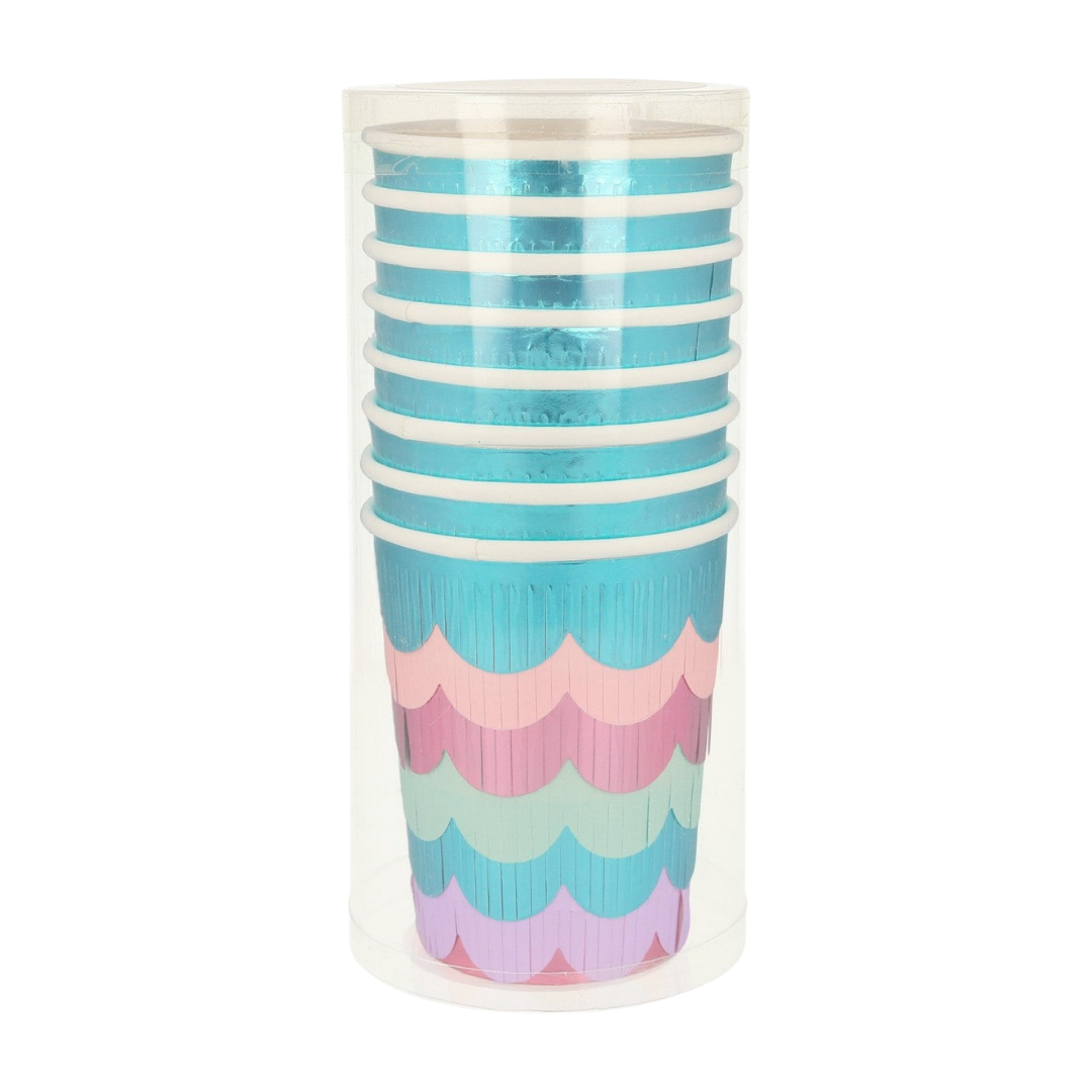 Mermaid Scalloped Fringe Cups