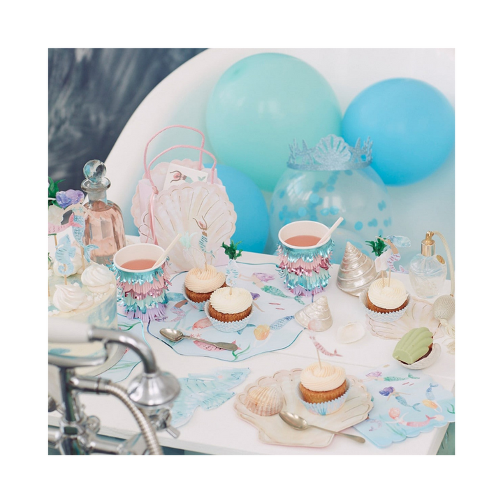 Mermaid Scalloped Fringe Cups