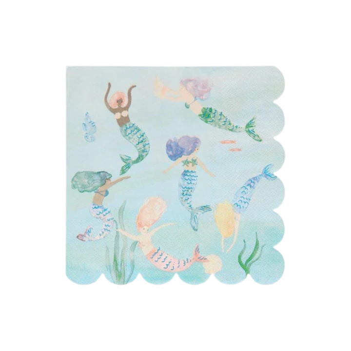 Mermaids Swimming Napkins