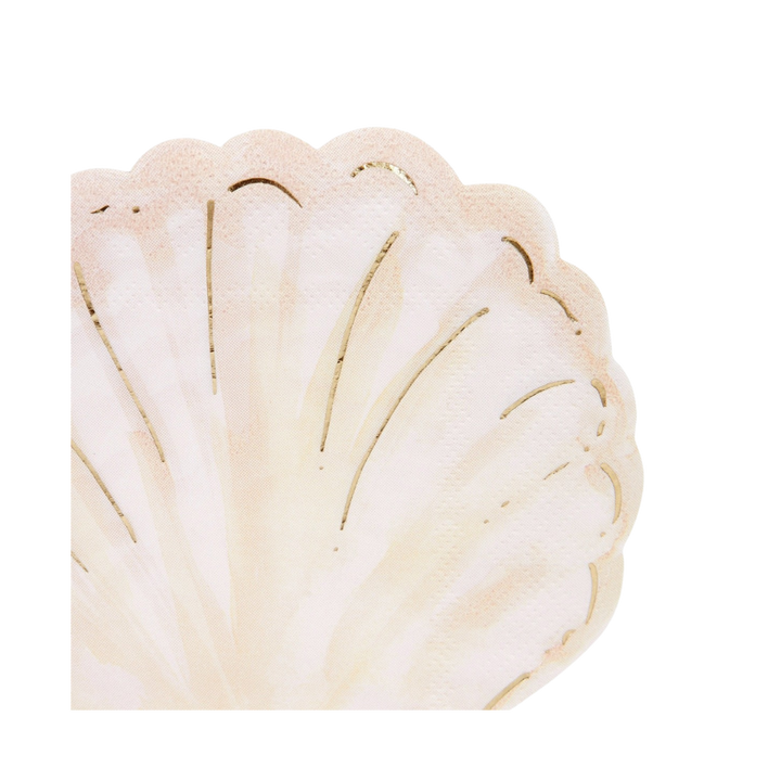 Pink Watercolour Clam Shell Dinner Napkins