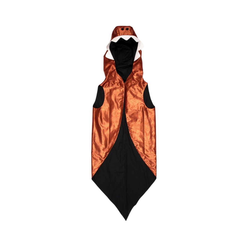 Copper brown dinosaur cape with hood for costume parties from Parte Haus party supply store in Bethesda MD