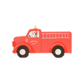 Red fire truck shaped napkin with Dalmatian for kids birthday from Parte Haus party supply store in Bethesda Maryland