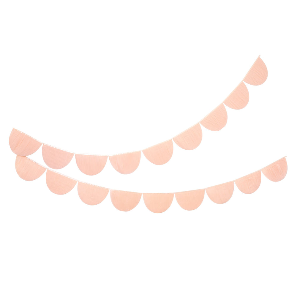 Peach Tissue Paper Scallop Garlands
