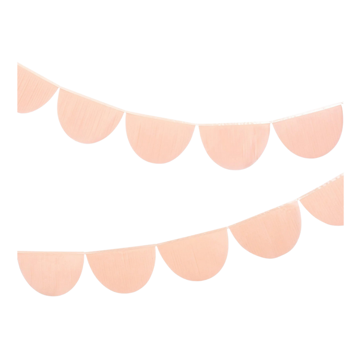 Peach Tissue Paper Scallop Garlands