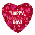 Red Stripes Happy Valentine’s Day Foil Balloon, 18in