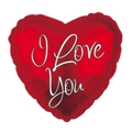 Red "I Love You" Inspired Script Valentine’s Day Foil Balloon, 18in