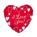 Red Classic Hearts Valentine’s Day Foil Balloon, 18in