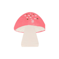 Pink mushroom napkin whimsical toadstool shape woodland theme from Parte Haus party supply store in Bethesda MD