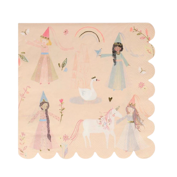 Beige Princess Dinner Napkins