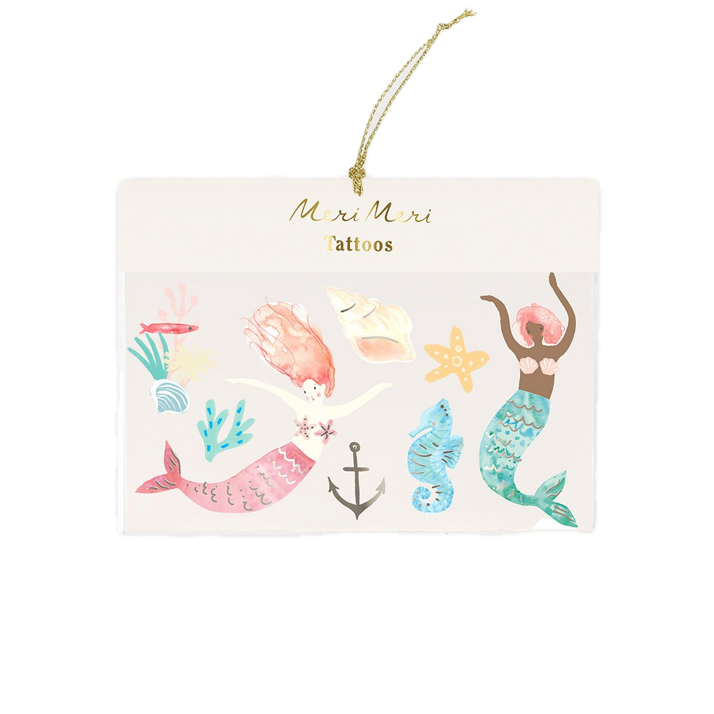 Mermaid Large Temporary Tattoos